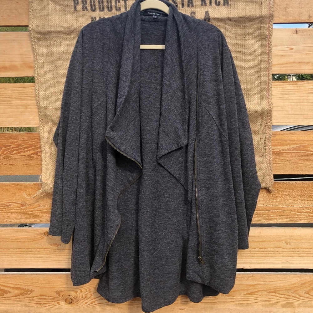 Asymmetrical Zip Jacket Sweet Rain Grey Heather